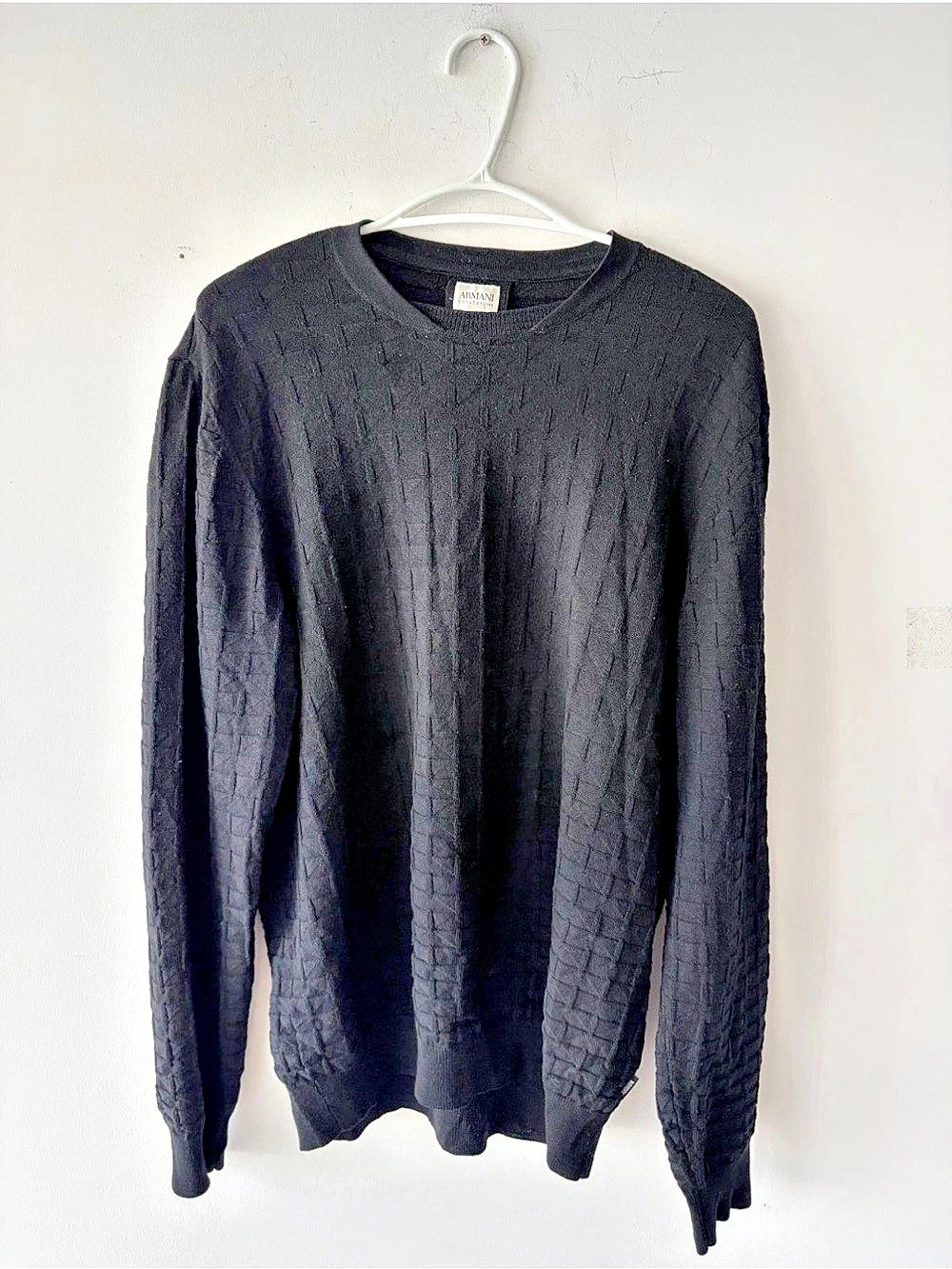 Vintage Armani Collezioni Wool Knit Mens Sweater Size L